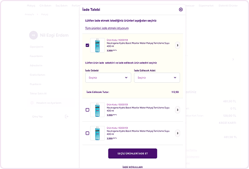 Gratis Koşulsuz İade Sistemi